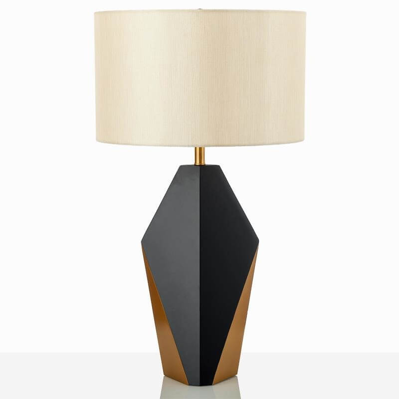 Quadrilateral Iron Fabric Table Lamp