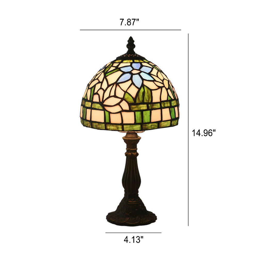 Grass Flower Stained Glass Table Lamp