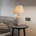 Cylinder Ceramic Fabric Bedroom Table Lamp