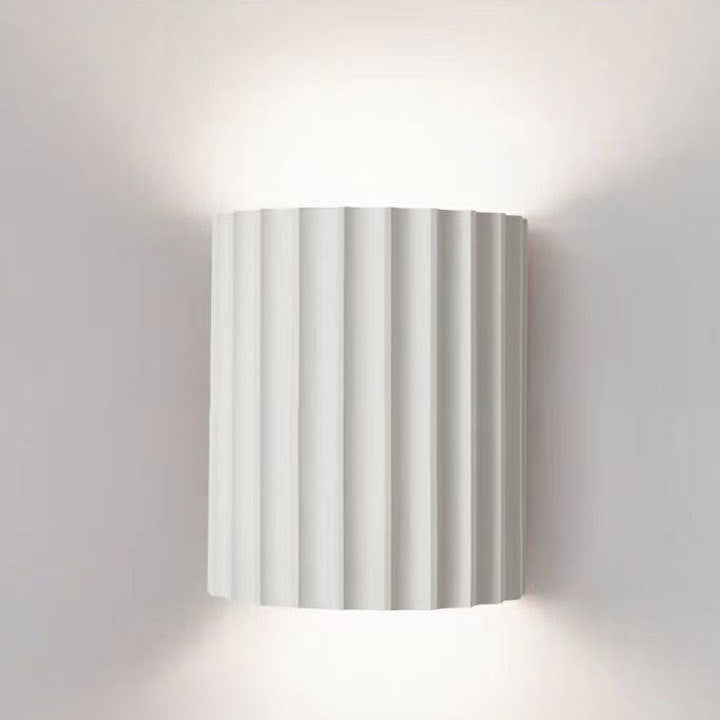Resin Half Column Hallway 2-Light Wall Lamp