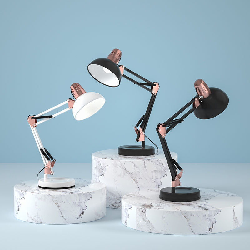 Folding Half Round Metal Table Lamp