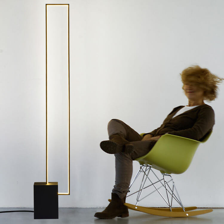 Rectangular Line Iron Living Floor Lamp
