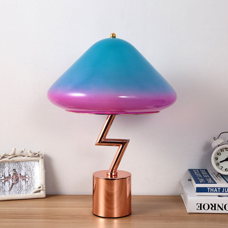 Mushroom Glass Iron Table Lamp