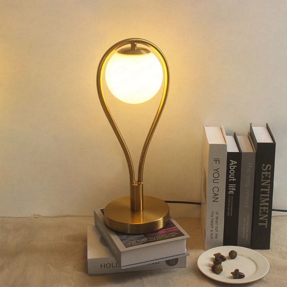 Racket Shape Iron Copper Table Lamp
