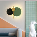 Round Iron Acrylic Clock Wall Lamp