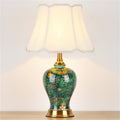 Emerald Ceramic Fabric Table Lamp
