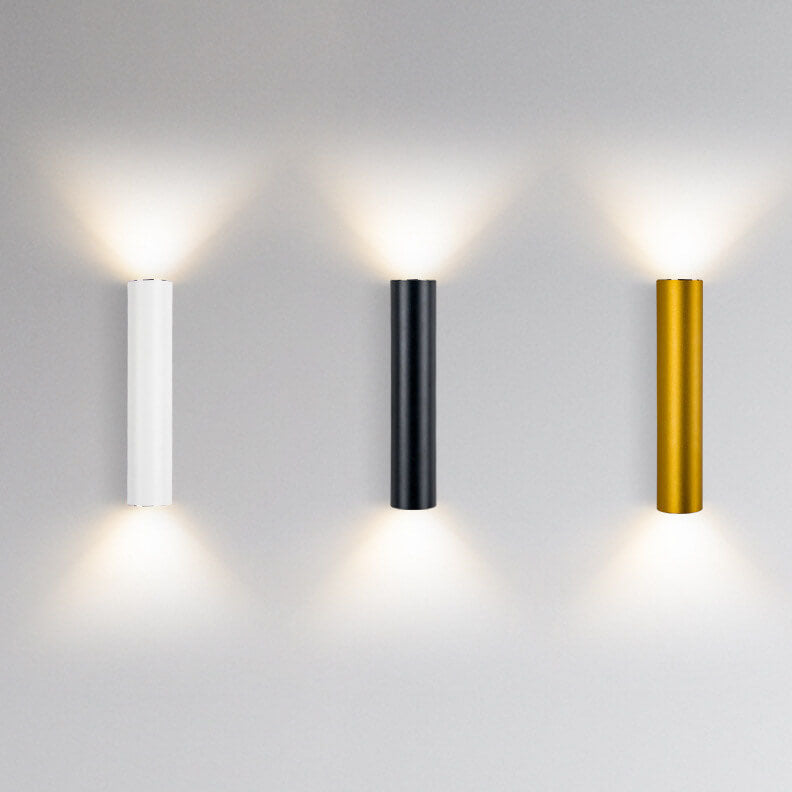 Aluminum Cylindrical 2-Light Wall Lamp