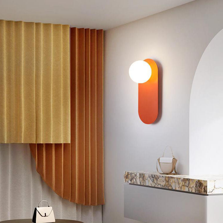 Glass Orange Ring Wall Lamp