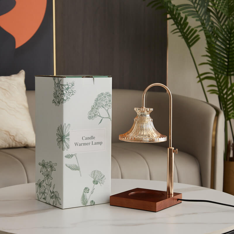 Iron Glass Flower Shape Table Lamp
