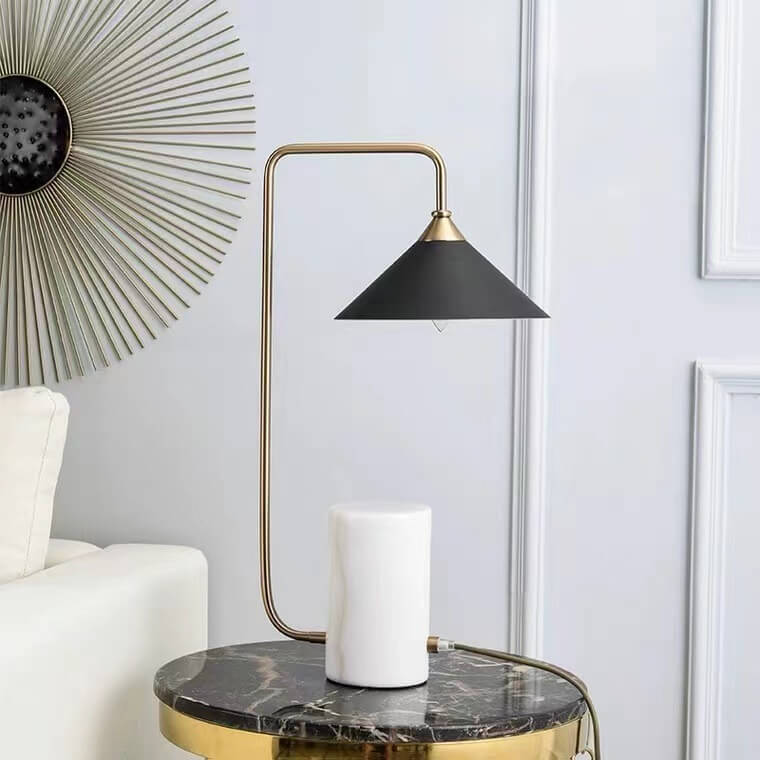 Column Marble Iron Table Lamp