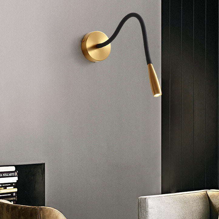 Hose Brass Reading Wall Lamp
