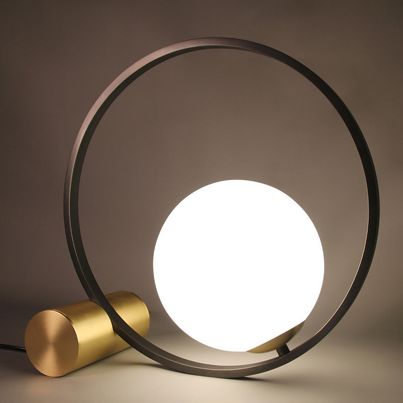 Circle Orb Copper Glass Table Lamp