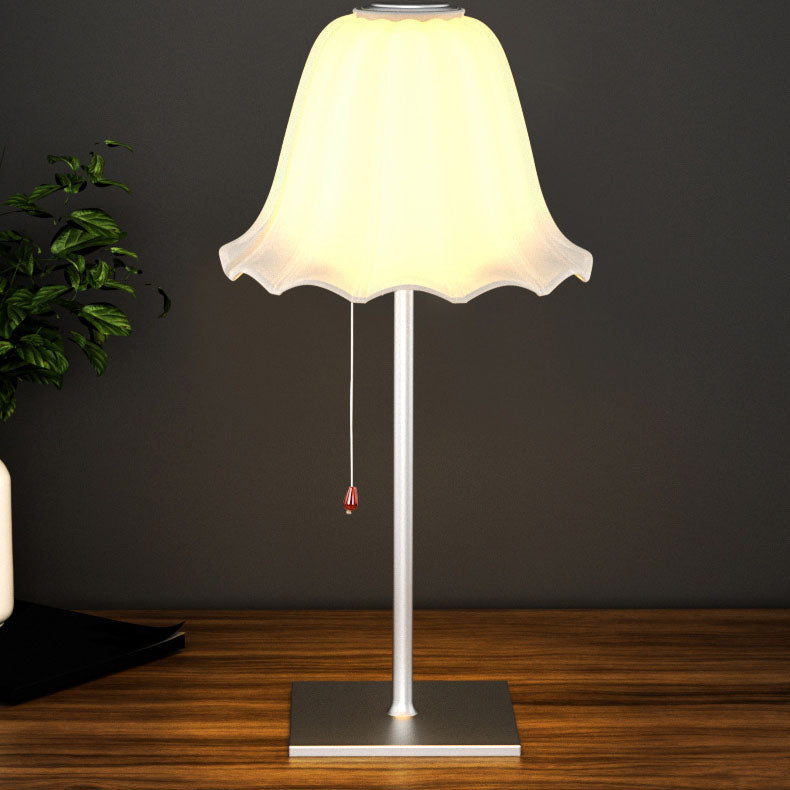 Pleated Aluminum Table Lamp