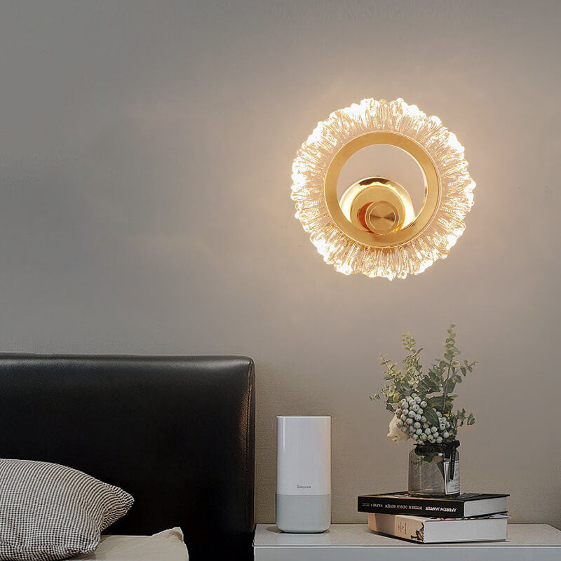 Acrylic Sunflower Shape Iron Wall Lamp
