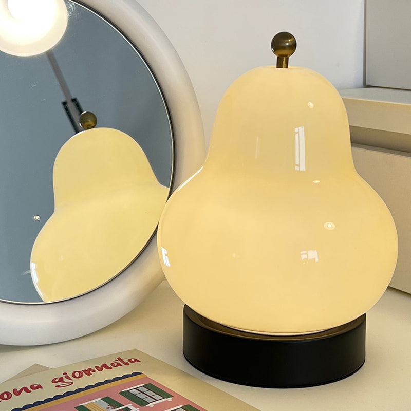 Gourd Glass Lampshade Night Table Lamp