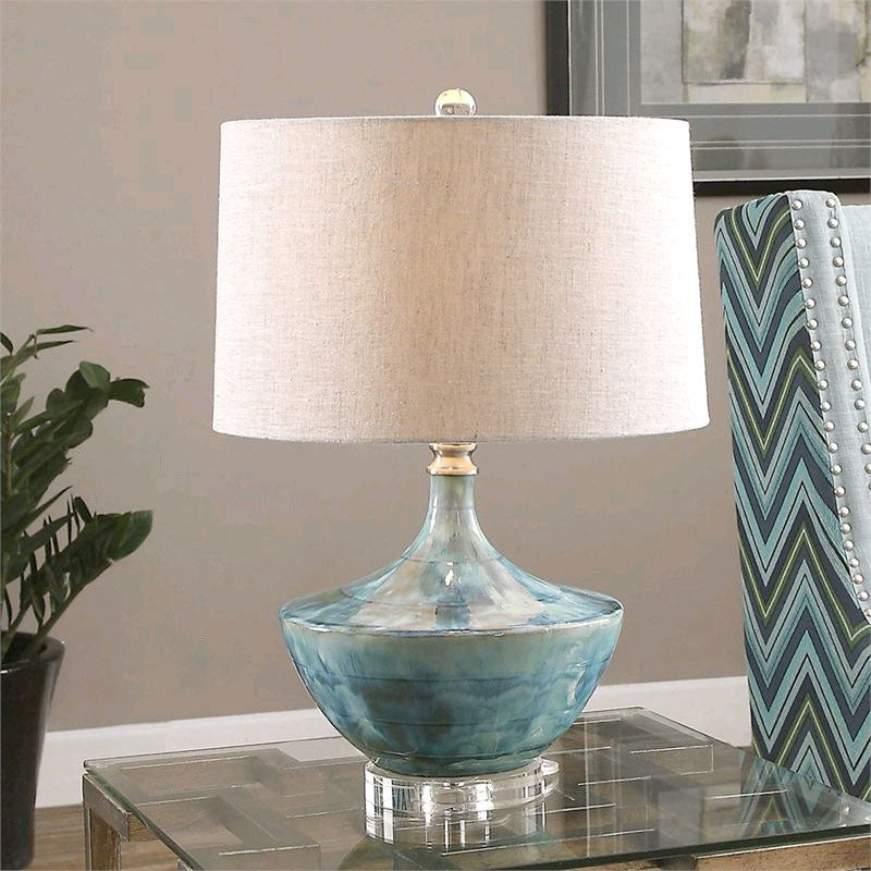 Fabric Ceramic Jar Study Table Lamp