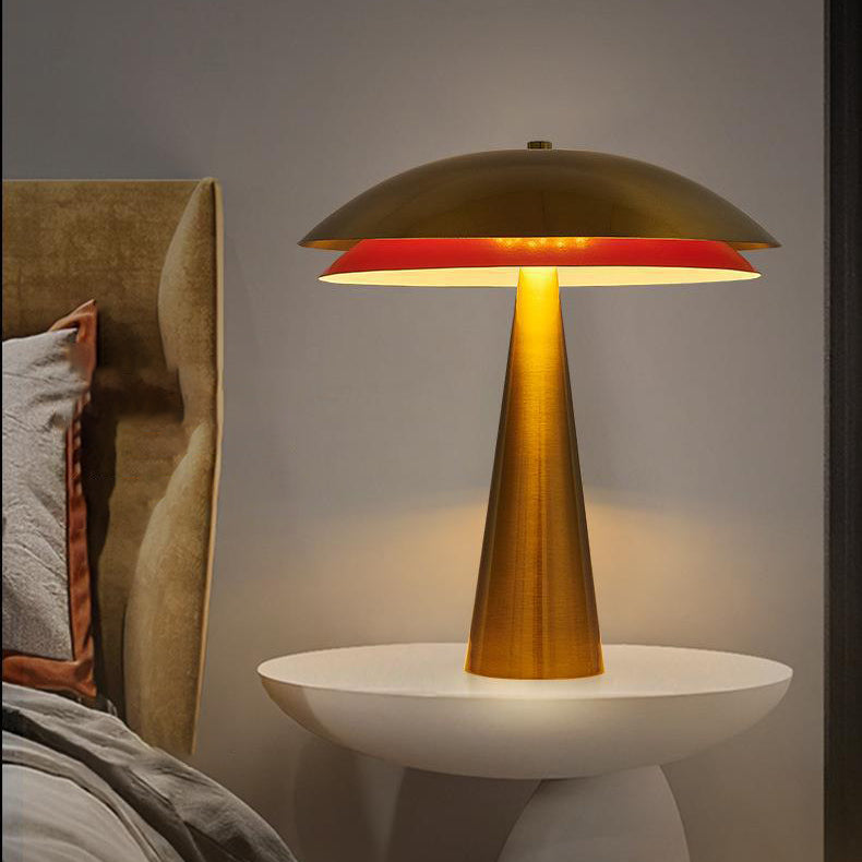 Iron Mushroom Shape Home 2-Light Table Lamp