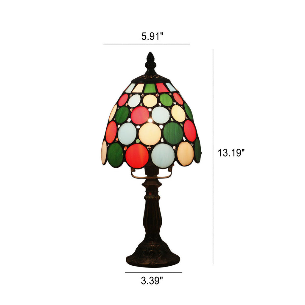 Style Stained Glass Cone Table Lamp
