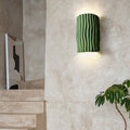 Resin Striped Half Cylinder 2-Light Wall Lamp