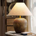 Fabric Ceramic Jar Table Lamp