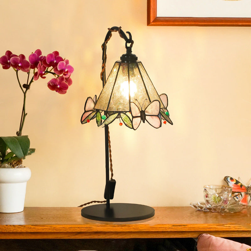 Butterfly Prismatic Metal Glass Table Lamp