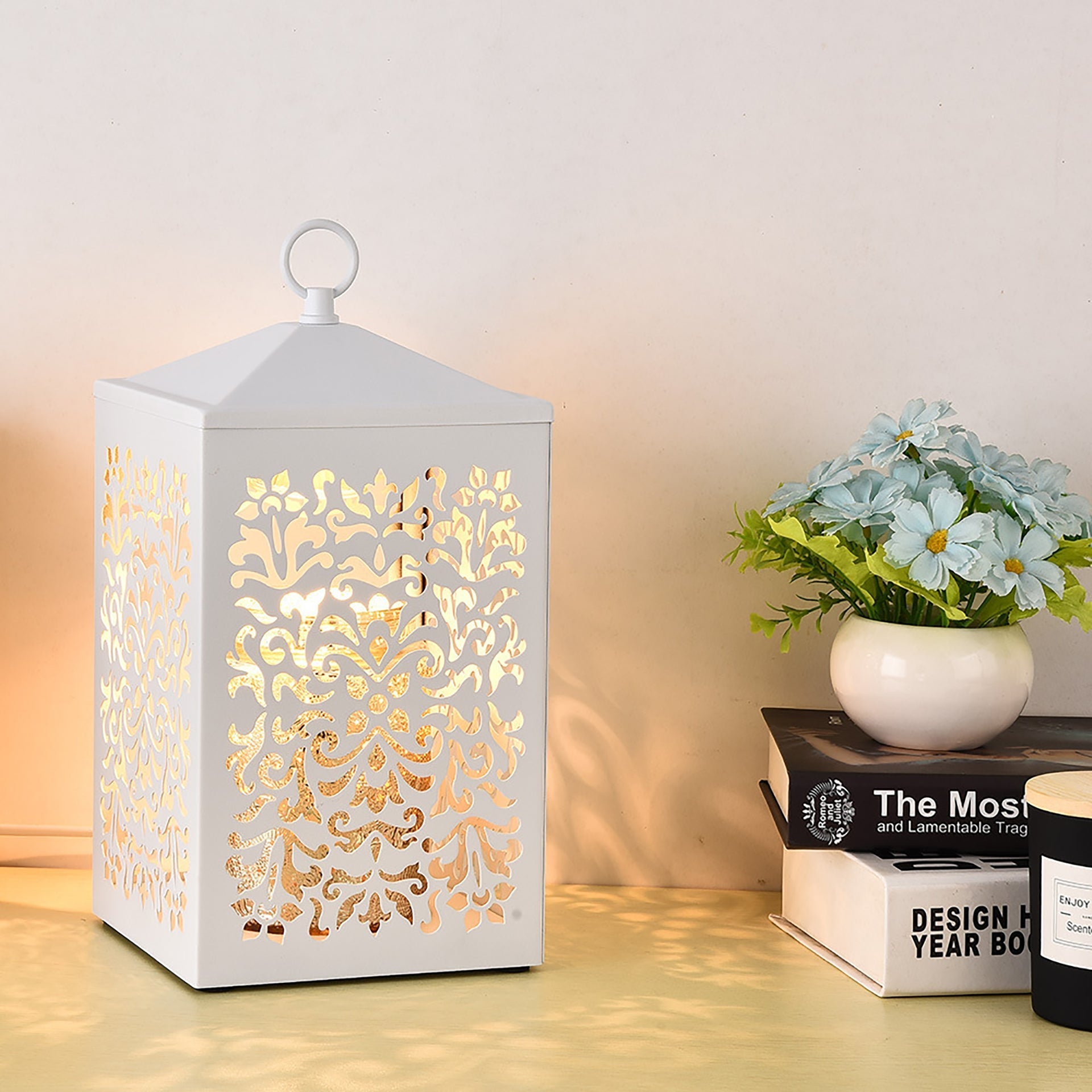Metal Hollow Rectangle Melting Table Lamp