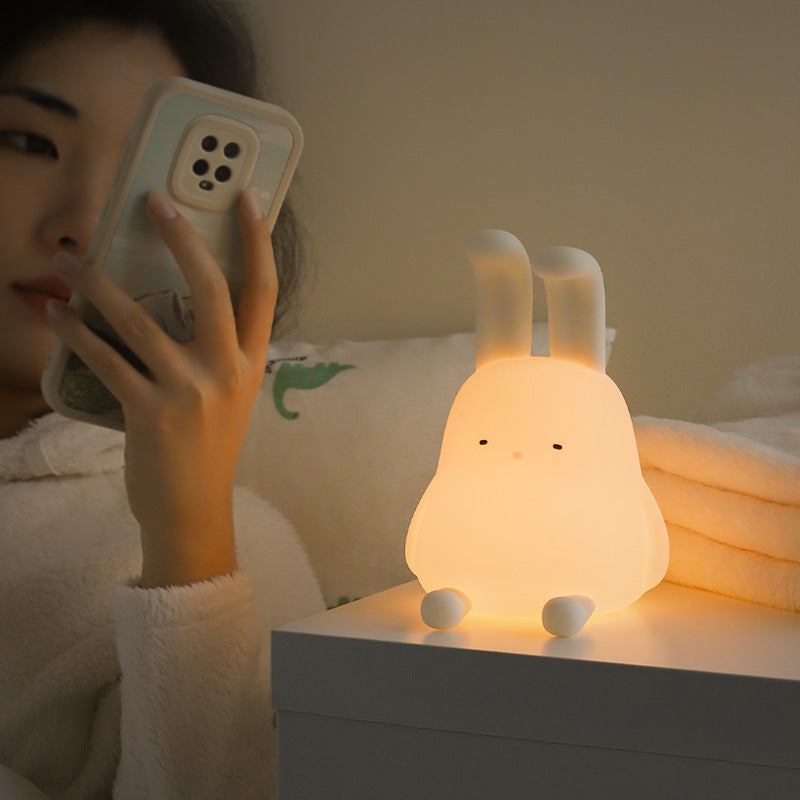 Cute Folded Ear Rabbit Table Lamp