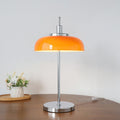 Orange Dome Chrome 3-Light Table Lamp