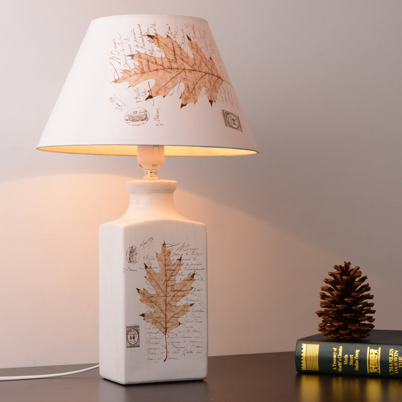 Cylinder Rectangle Ceramic Cardboard Table Lamp