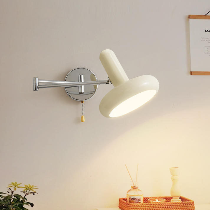 Retractable Swing Arm Iron Wall Lamp