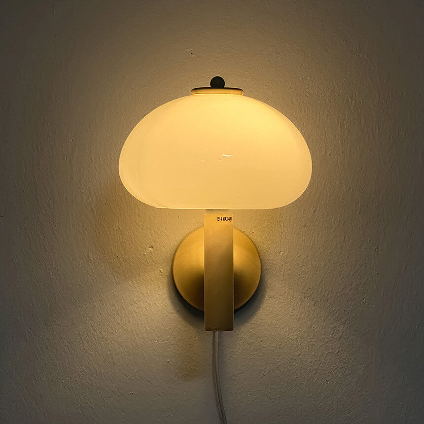 Milk White Iron Glass Wall Lamp