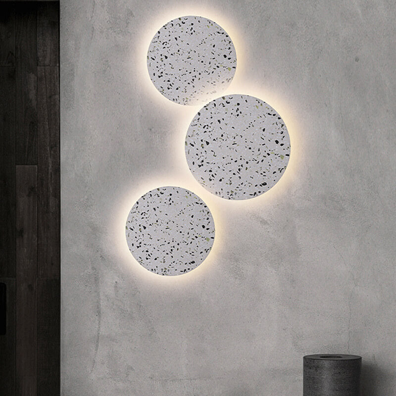 Round Textured Marble Wall Lamp