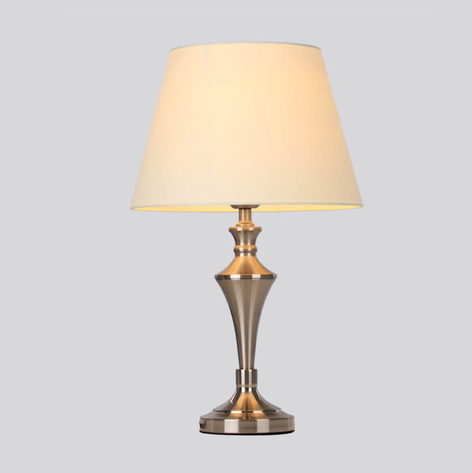 Beige Fabric Table Lamp