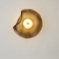 Iron Round Glass Living Wall Lamp