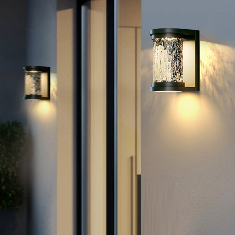 Stainless Steel Glass Cylinder Outdoor Light