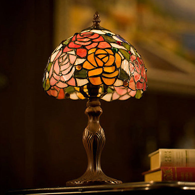 Rose Round Dome Zinc Table Lamp