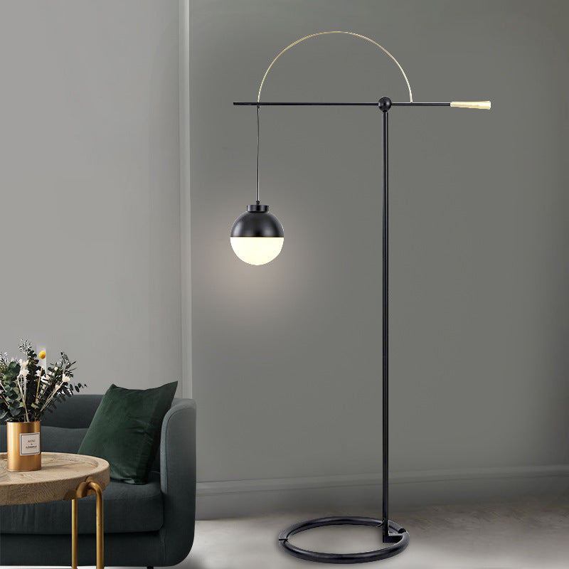 Fishing Rod Iron Glass Floor Lamp