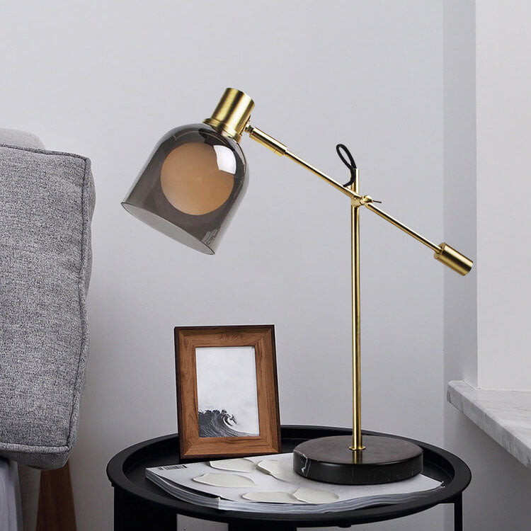 Iron Glass Cup Marble Table Lamp