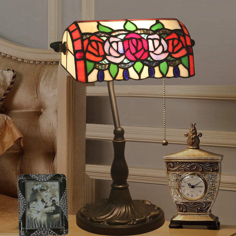 Rectangle Rose Zinc Alloy Table Lamp