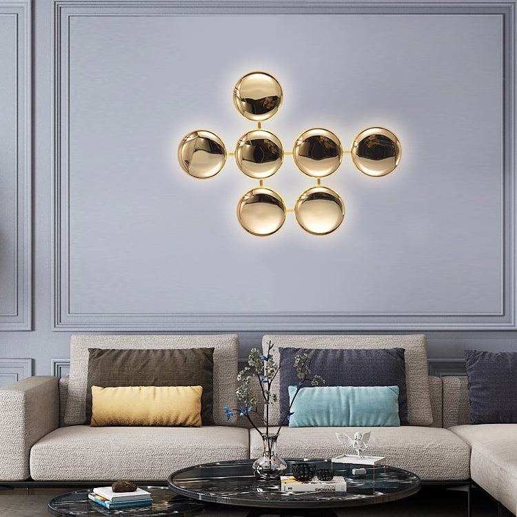 Titanium Round Circle 10/14/24 14-Light Wall Lamp