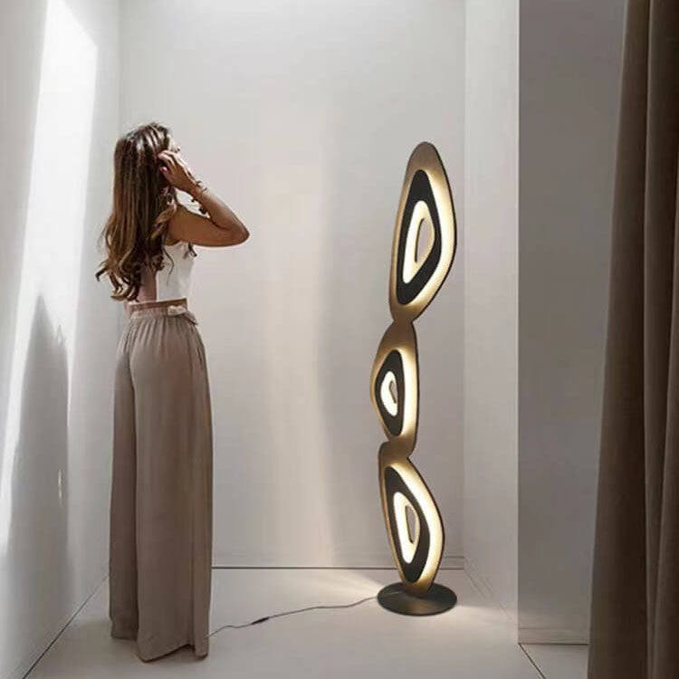 Acrylic Leaves Shadow Hardware Floor Lamp