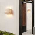 Yellow Travertine Square Hallway Wall Lamp