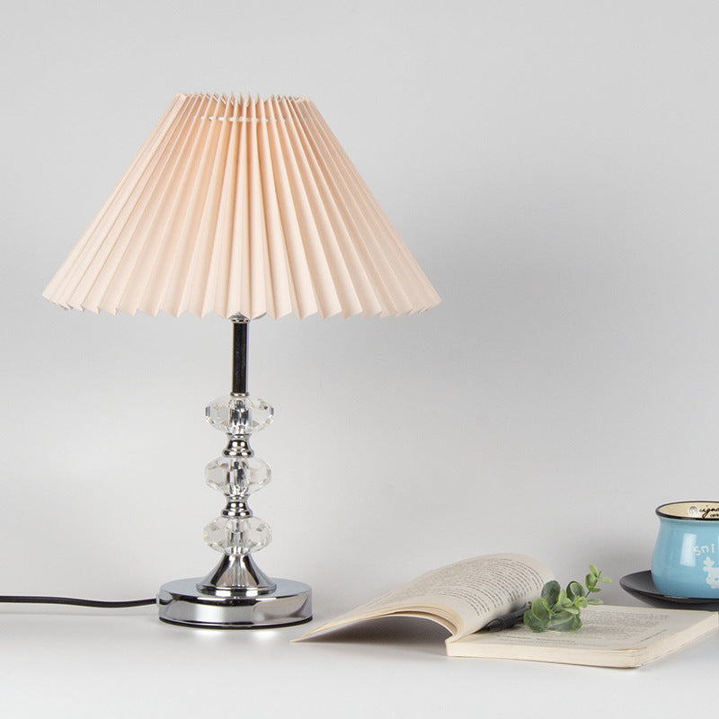 Pleated Solid Color Acrylic Table Lamp
