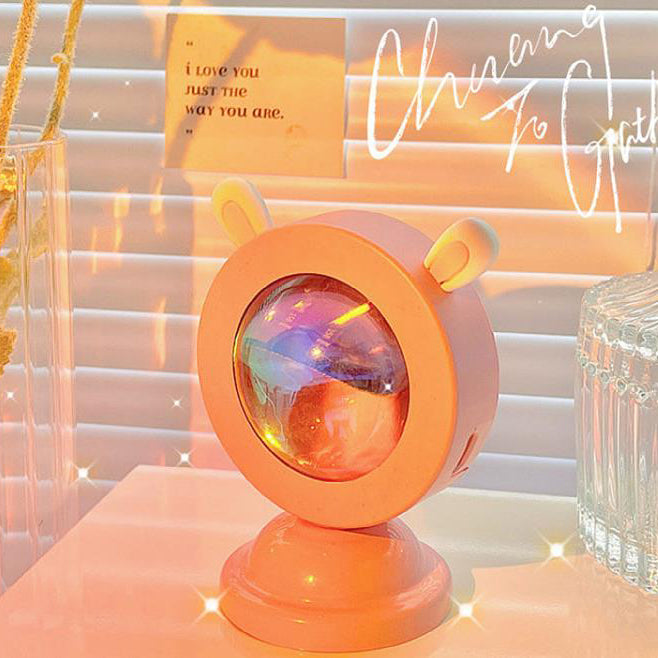 Pink Cat Ear Shape Table Lamp