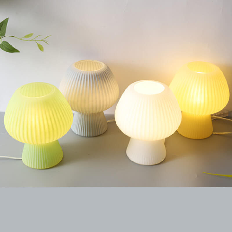 Mushroom Glass Bedside Table Lamp