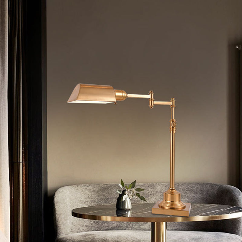 Rectangular Cylindrical Iron Bedroom Table Lamp