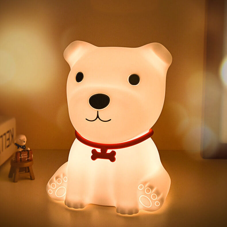 Cute Puppy Silicone Night Table Lamp