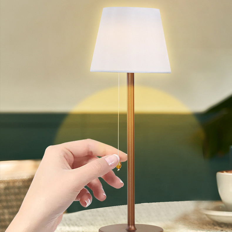 Fabric Aluminum Plastic Silica Table Lamp