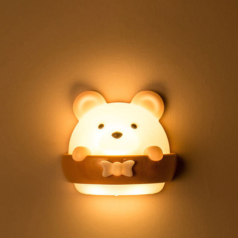 Cartoon ABS Bear Night Wall Lamp