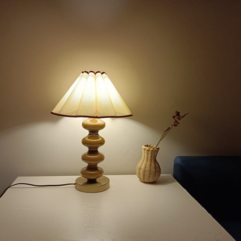 Canvas Petal Ceramic Table Lamp